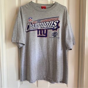 Vintage NFL New York Giants Tshirt Men’s XL 2007 NFC Conference Champions Gray